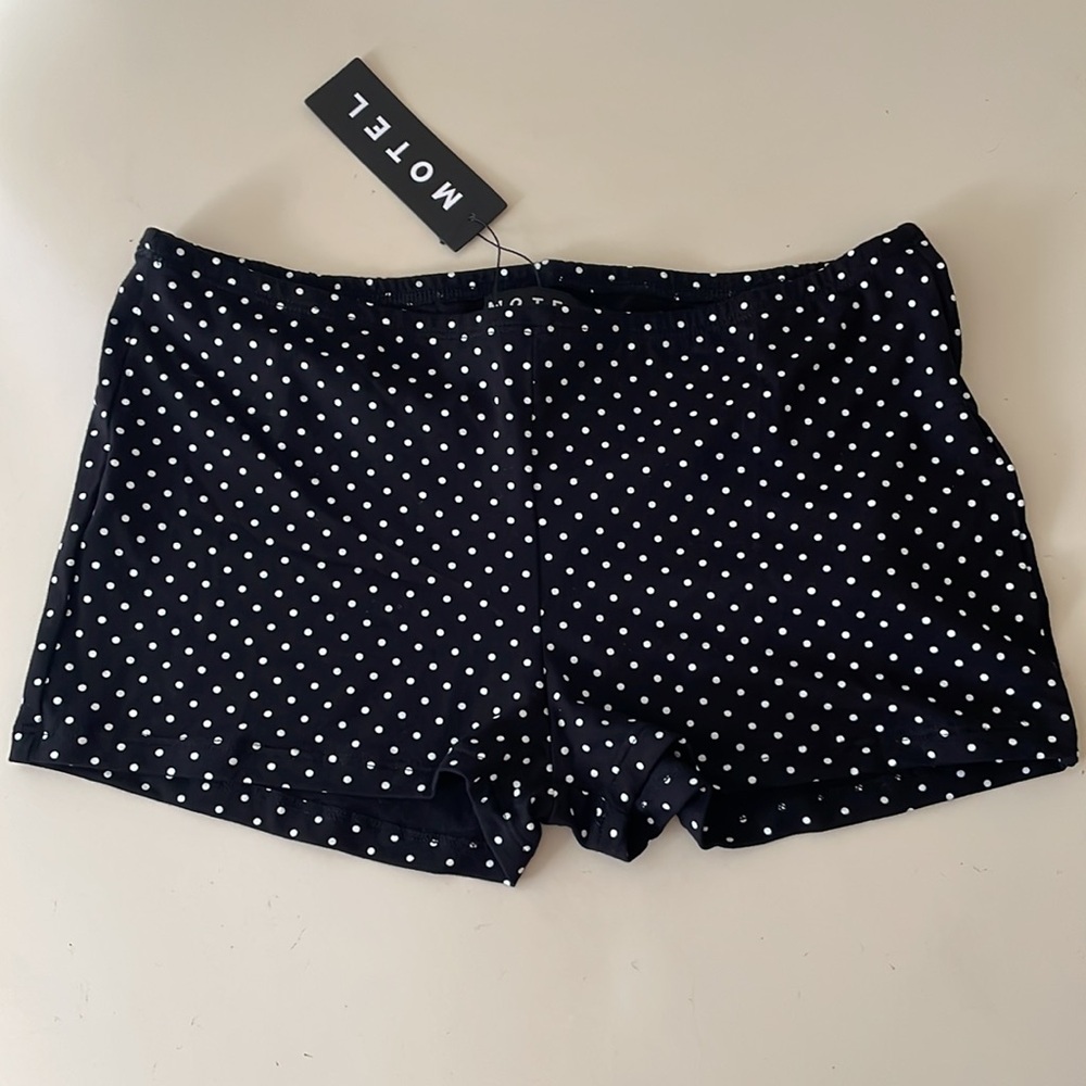 Motel Rocks Eunia Short Black Polka Dot Micro Shorts
